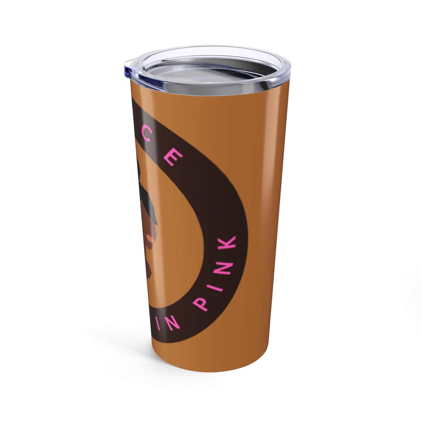 20oz Tumbler Fierce and Flawless in Pink