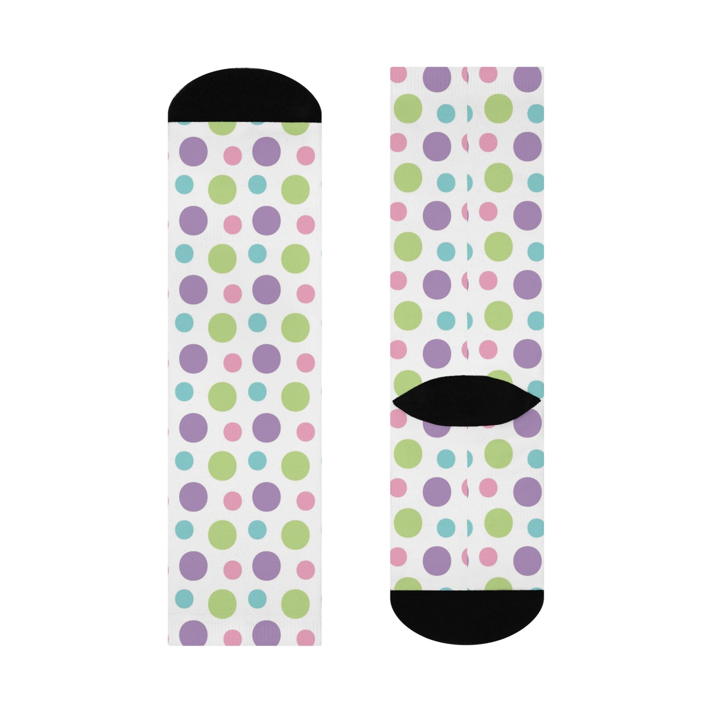 Cozy Cushioned Polka Dots Crew Socks