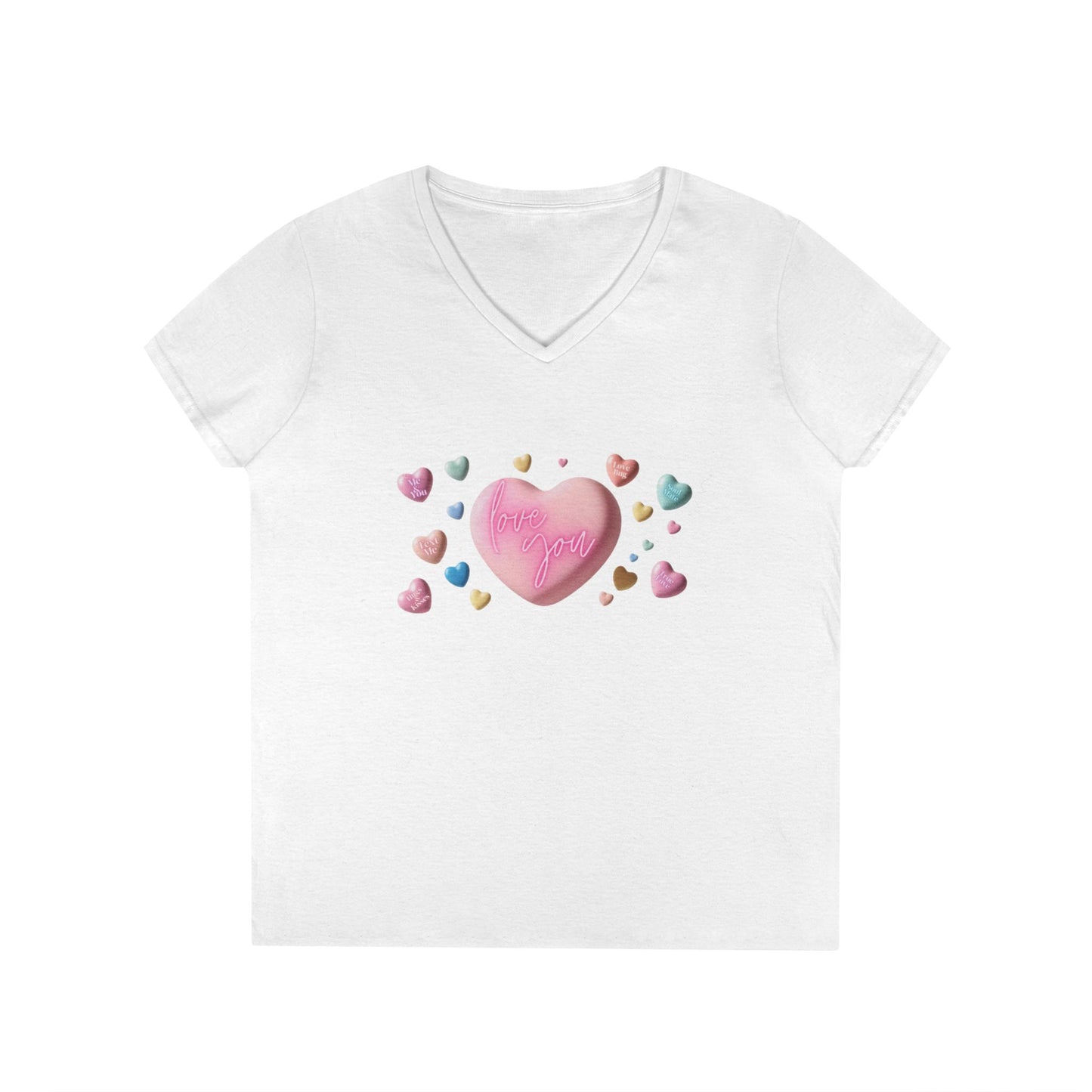 Love Hearts V-Neck T-Shirt