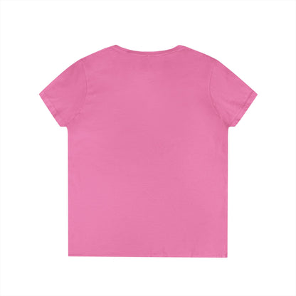 Single Hearts Valentine Ladies V-Neck Tee