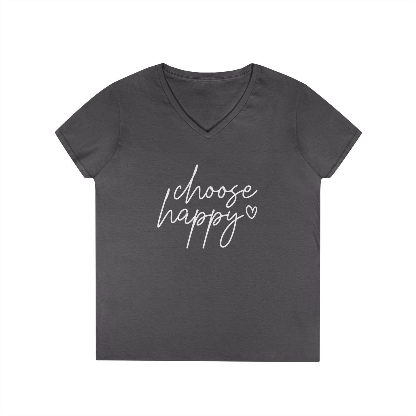 Choose Happy Ladies' V-Neck T-Shirt