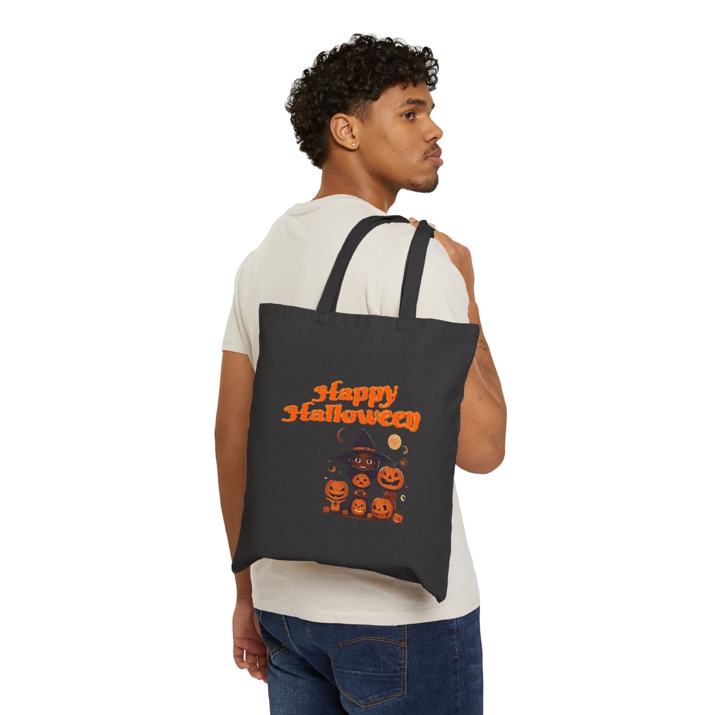 Happy Halloween 2 Cotton Canvas Tote Bag