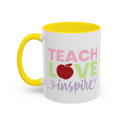 Teach Love Inspire Accent Coffee Mug