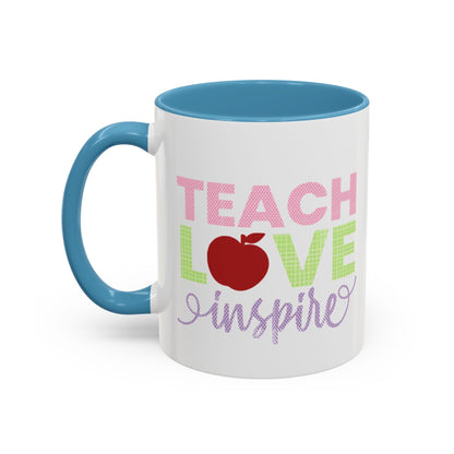Teach Love Inspire Accent Coffee Mug