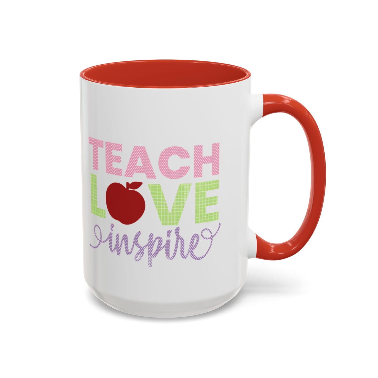 Teach Love Inspire Accent Coffee Mug