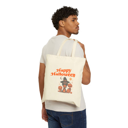 Happy Halloween 2 Cotton Canvas Tote Bag