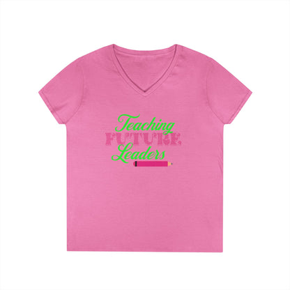 Teaching Future Leaders Ladies' V-Neck T-Shirt
