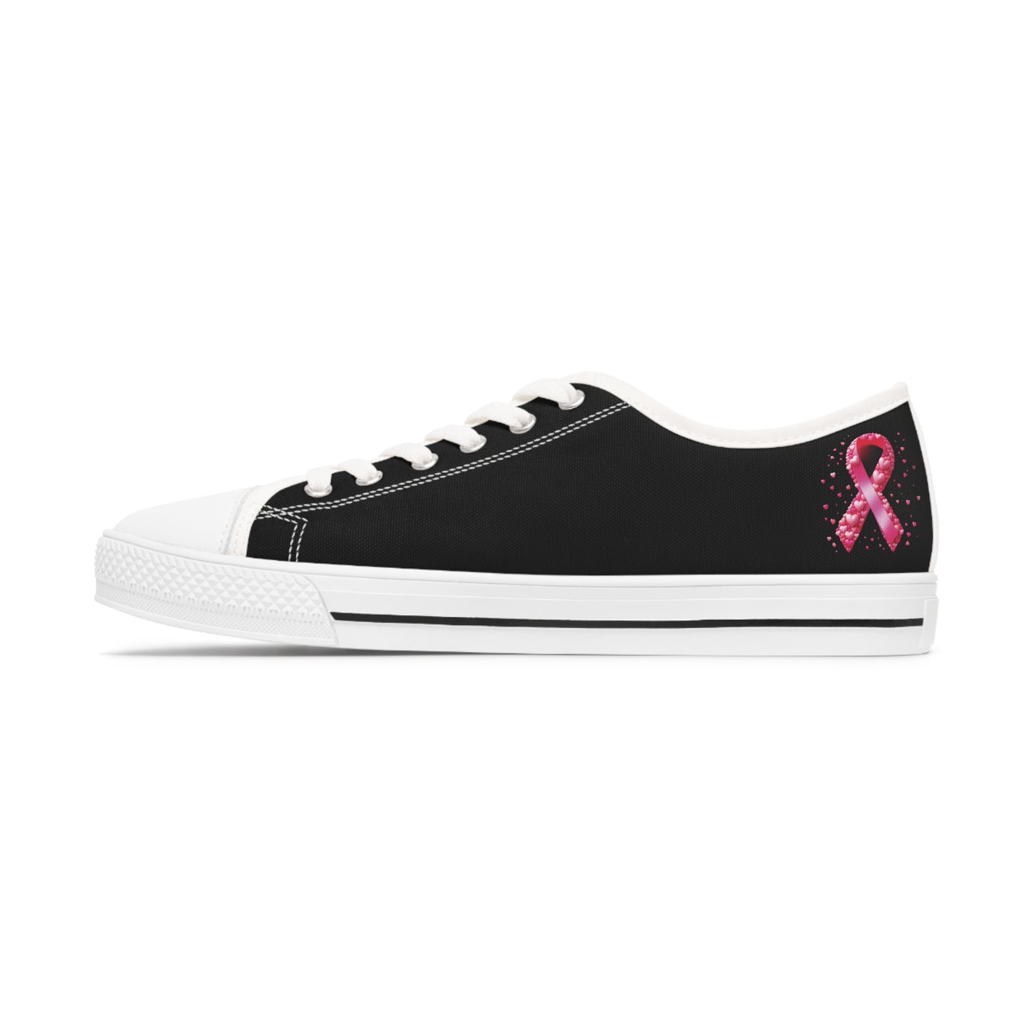 Pink October Women's Black Low Top Sneakers