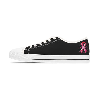 Pink October Women's Black Low Top Sneakers