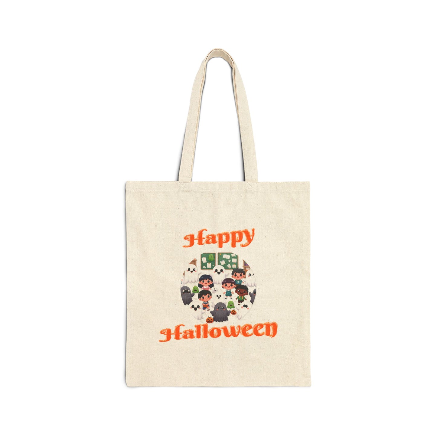 Happy Halloween Cotton Canvas Tote Bag