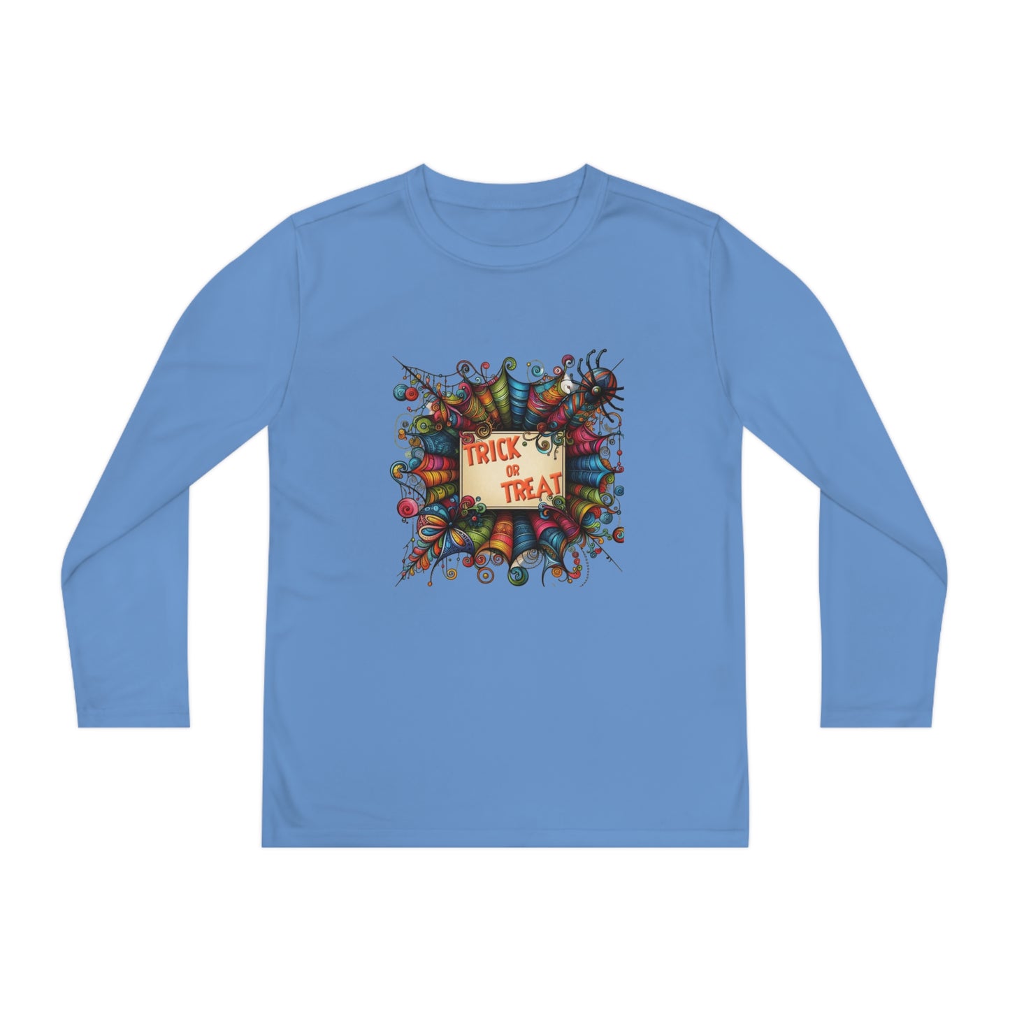 Youth Trick or Treat Spiderweb Long Sleeve Shirt