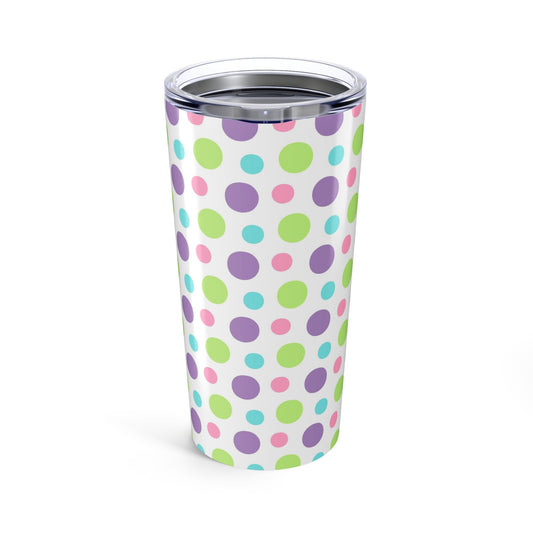 20oz Tumbler Colorful Polka Dot