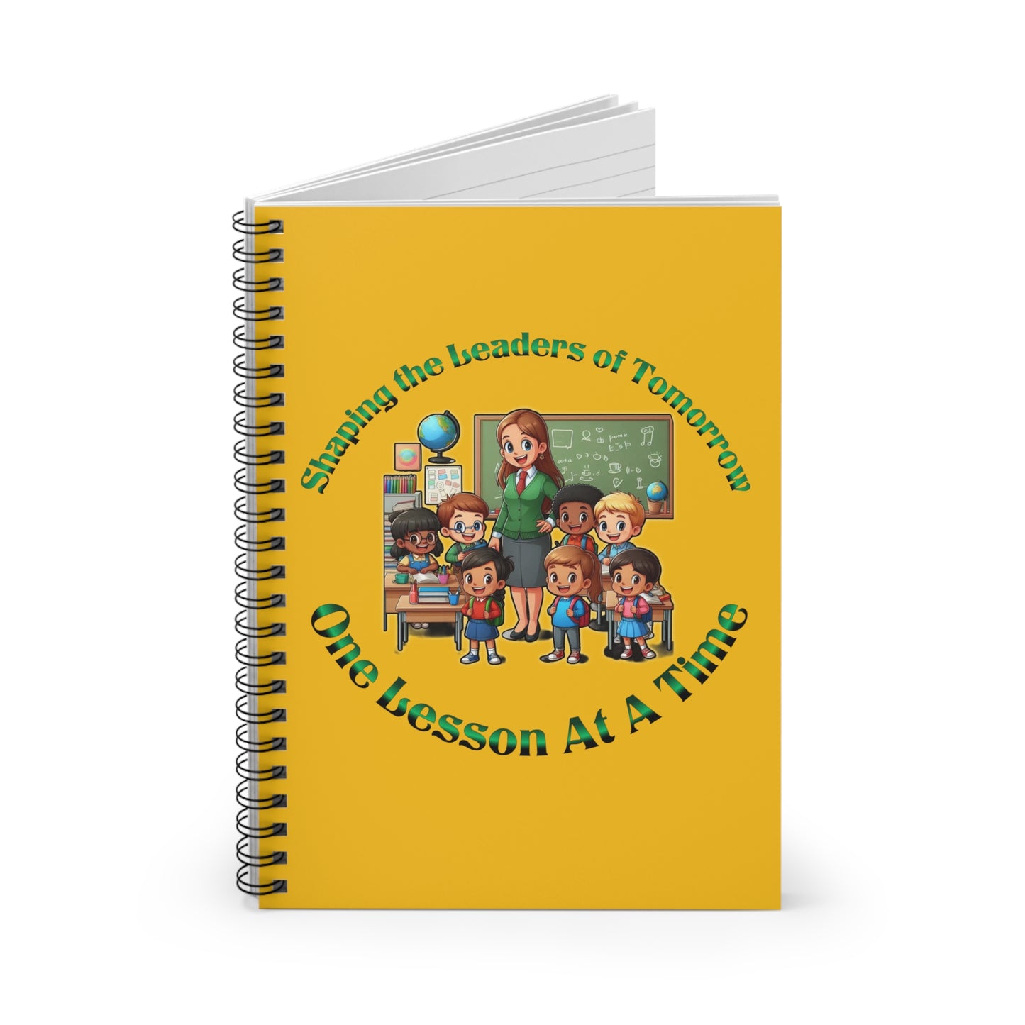 Shaping the Leaders of Tomorrow Yellow Spiral Notebook - Ruled Line