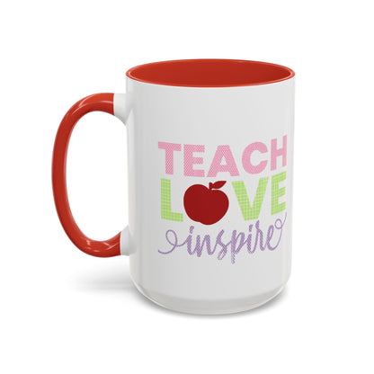 Teach Love Inspire Accent Coffee Mug
