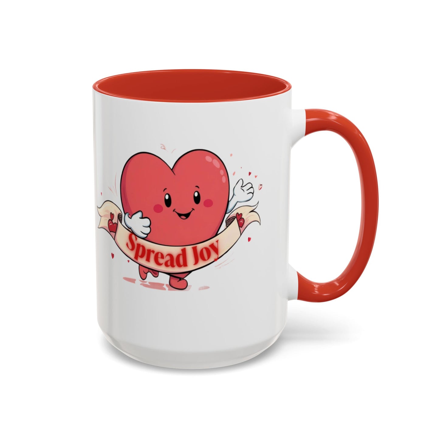 Spread Joy Valentine’s Accent Coffee Mug (11oz, 15oz)
