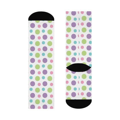 Cozy Cushioned Polka Dots Crew Socks