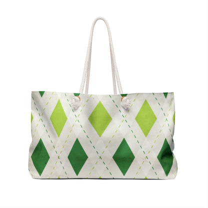 Weekender Bag St Patricks Green Diamonds