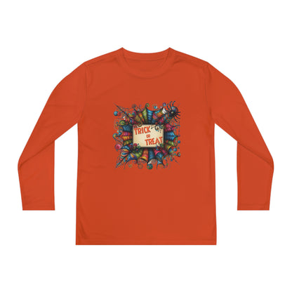 Youth Trick or Treat Spiderweb Long Sleeve Shirt
