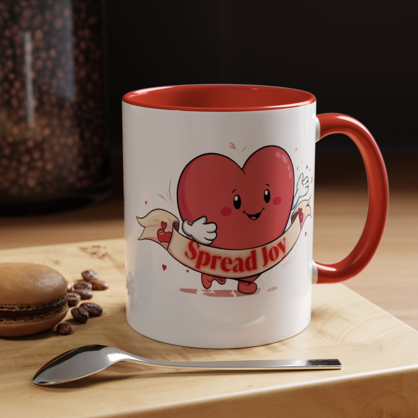 Spread Joy Valentine’s Accent Coffee Mug (11oz, 15oz)