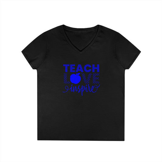 Teach Love Inspire Ladies' V-Neck T-Shirt