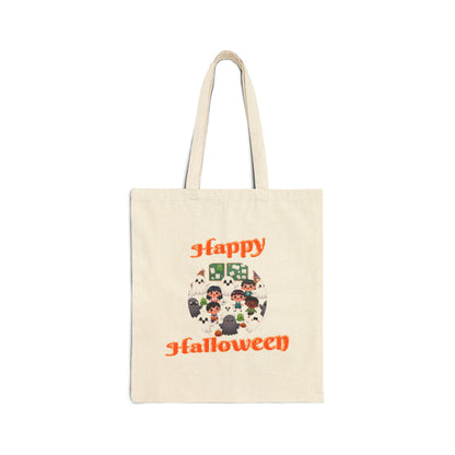 Happy Halloween Cotton Canvas Tote Bag