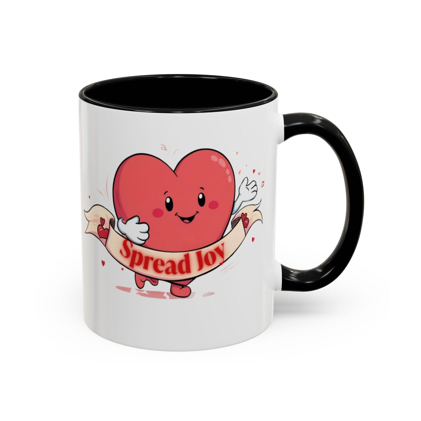 Spread Joy Valentine’s Accent Coffee Mug (11oz, 15oz)