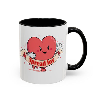 Spread Joy Valentine’s Accent Coffee Mug (11oz, 15oz)