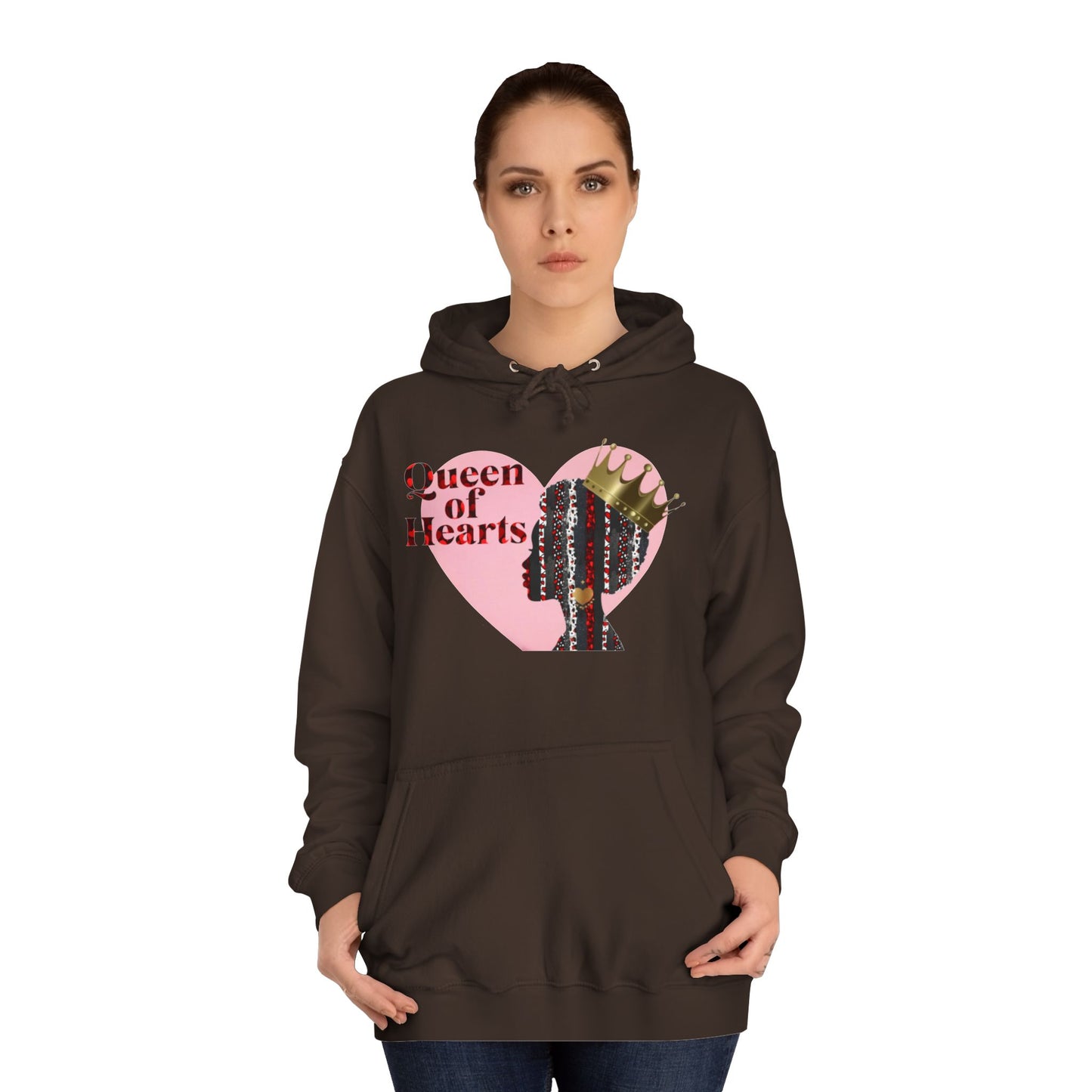 Queen of Hearts Unisex College Hoodie