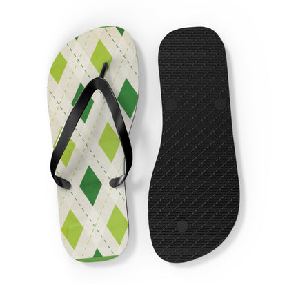 Flip Flops Green Diamonds