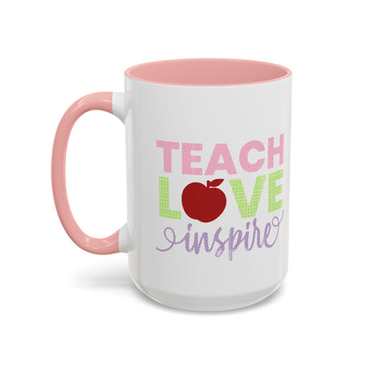 Teach Love Inspire Accent Coffee Mug