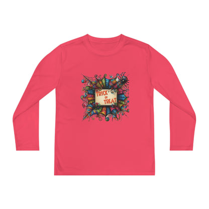 Youth Trick or Treat Spiderweb Long Sleeve Shirt