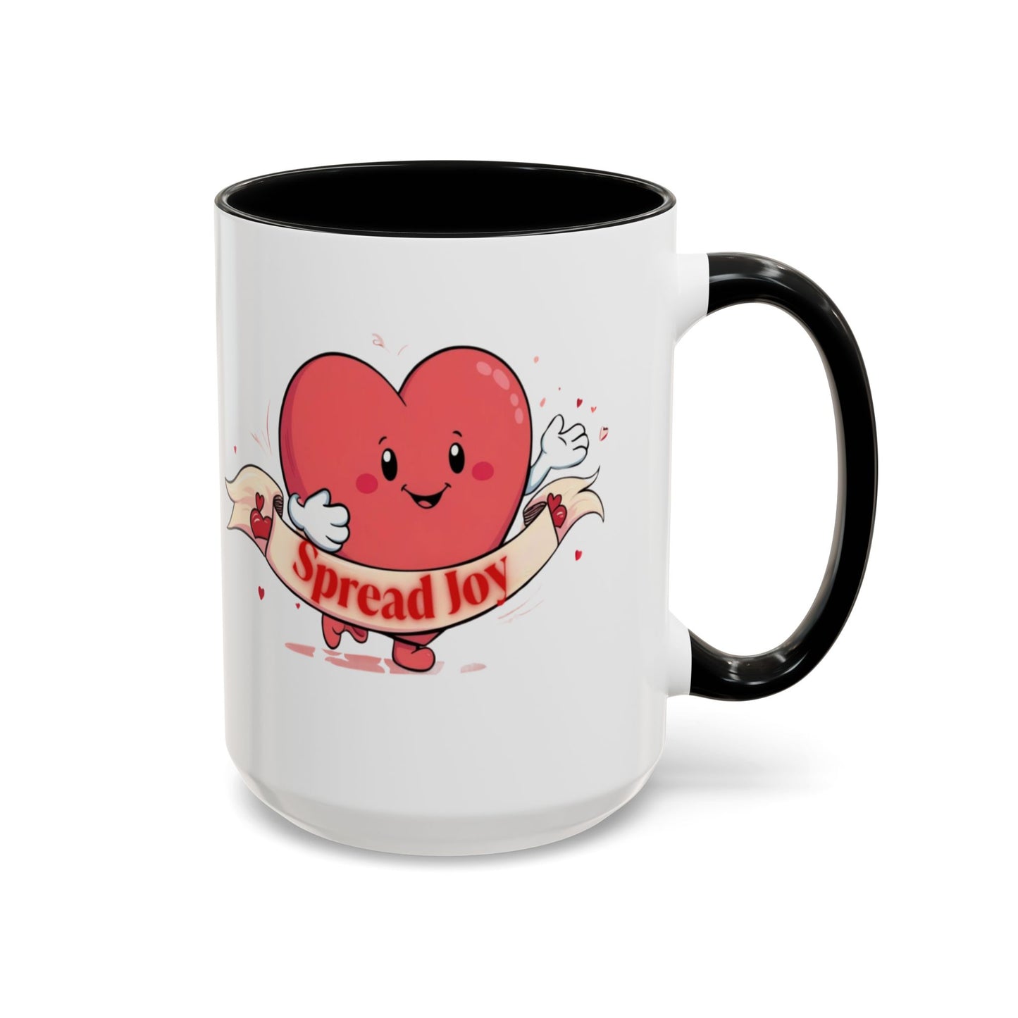 Spread Joy Valentine’s Accent Coffee Mug (11oz, 15oz)