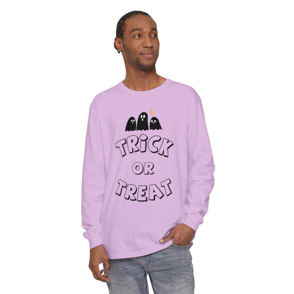Adult Trick or Treat Long Sleeve Shirt Long Sleeve T-Shirt