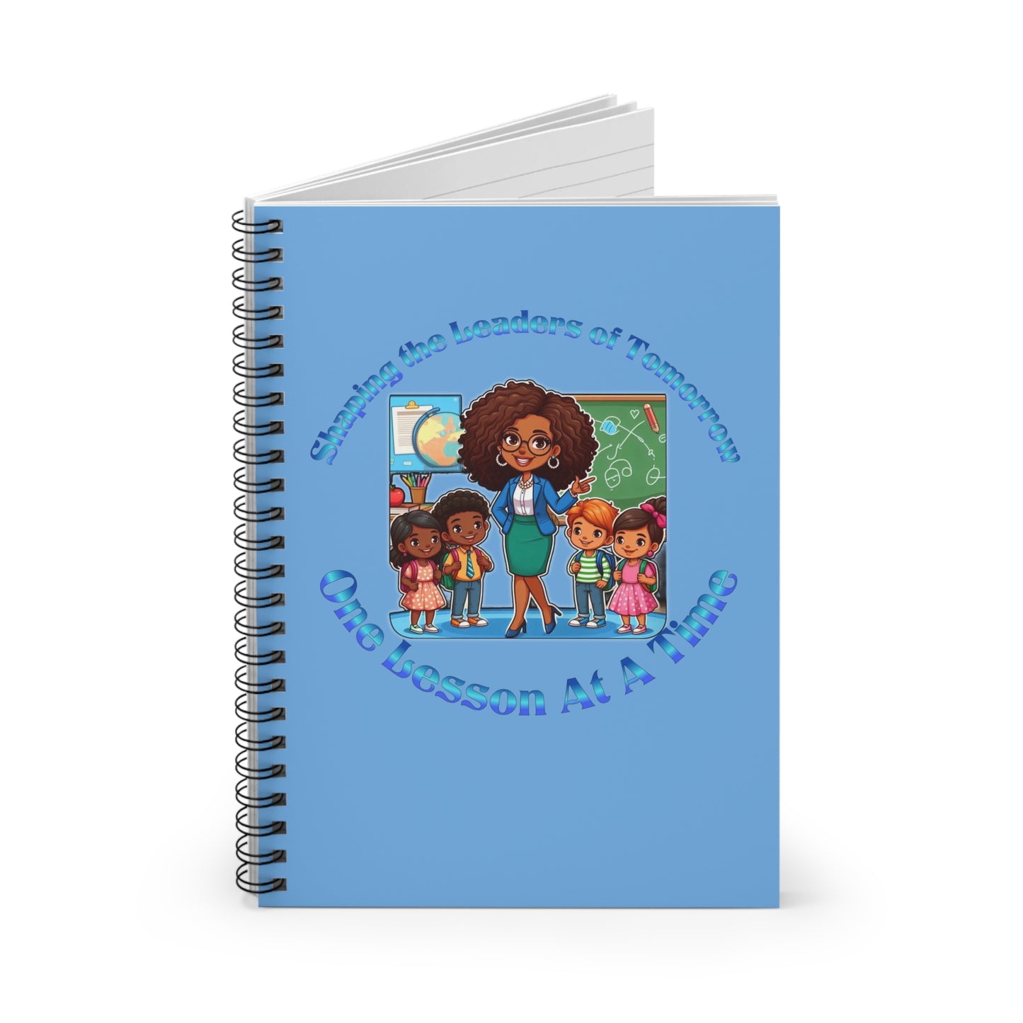 Shaping the Leaders of Tomorrow Blue Spiral Notebook - Ruled Line