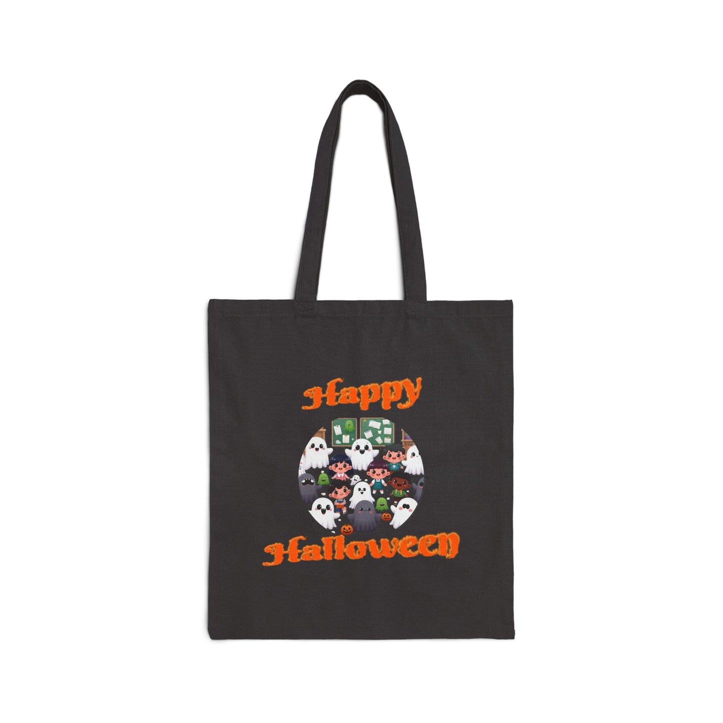 Happy Halloween Cotton Canvas Tote Bag