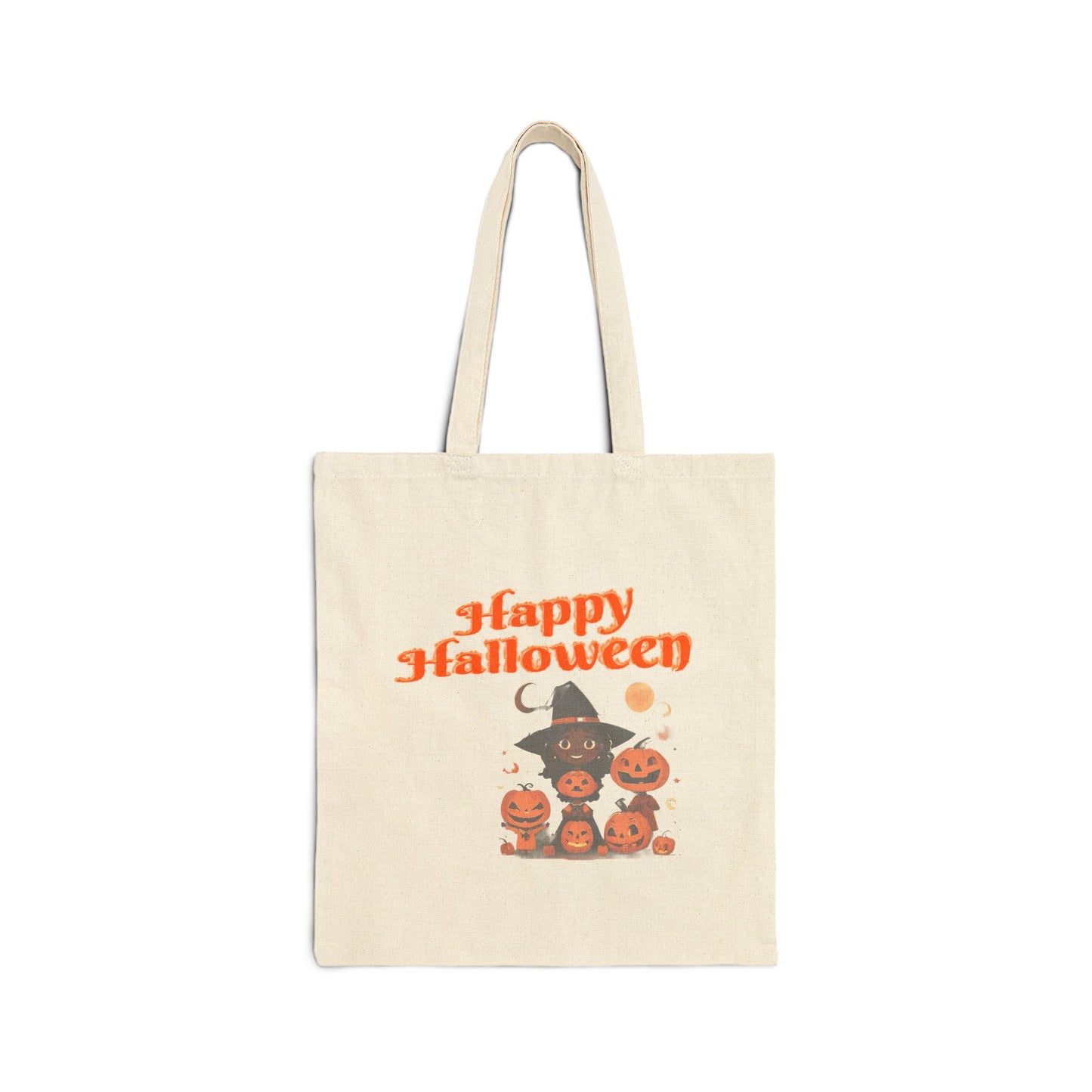 Happy Halloween 2 Cotton Canvas Tote Bag