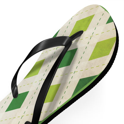 Flip Flops Green Diamonds