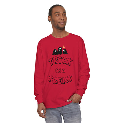 Adult Trick or Treat Long Sleeve Shirt Long Sleeve T-Shirt