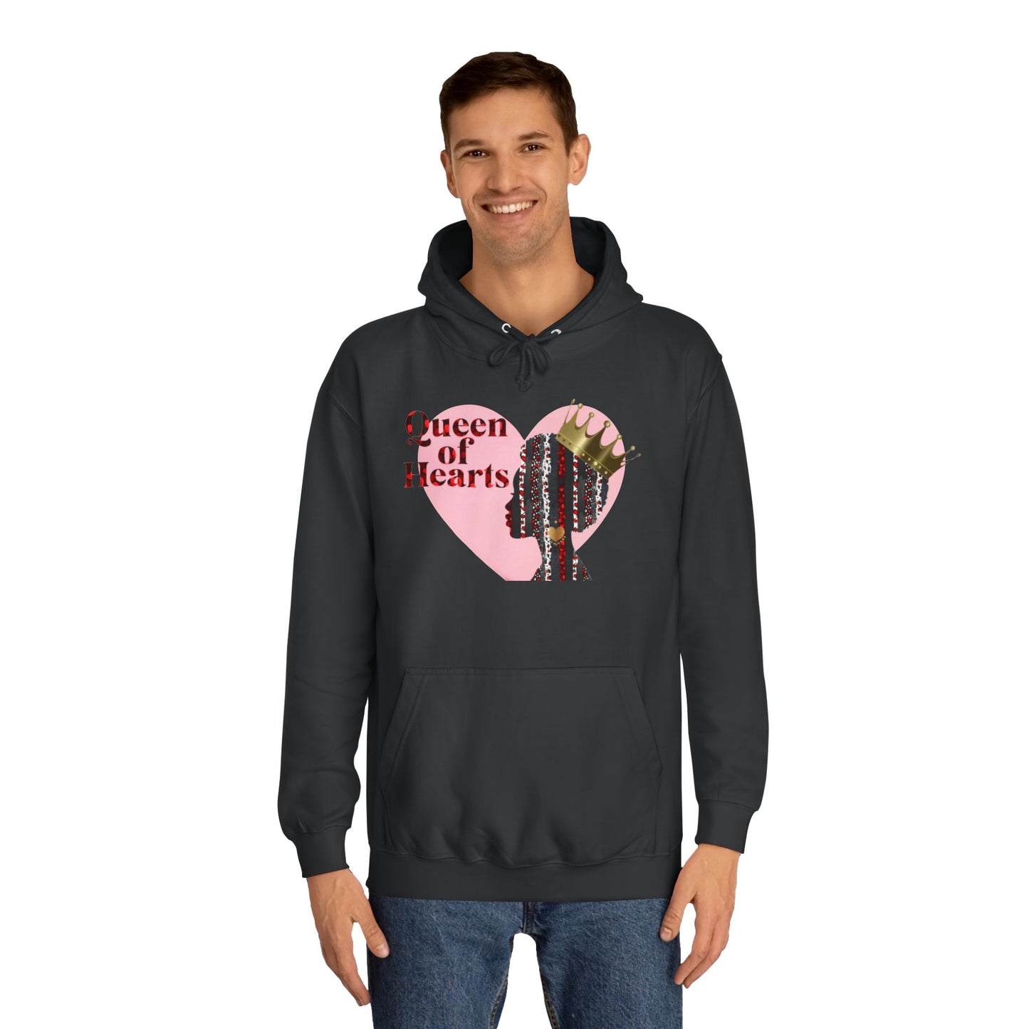 Queen of Hearts Unisex College Hoodie