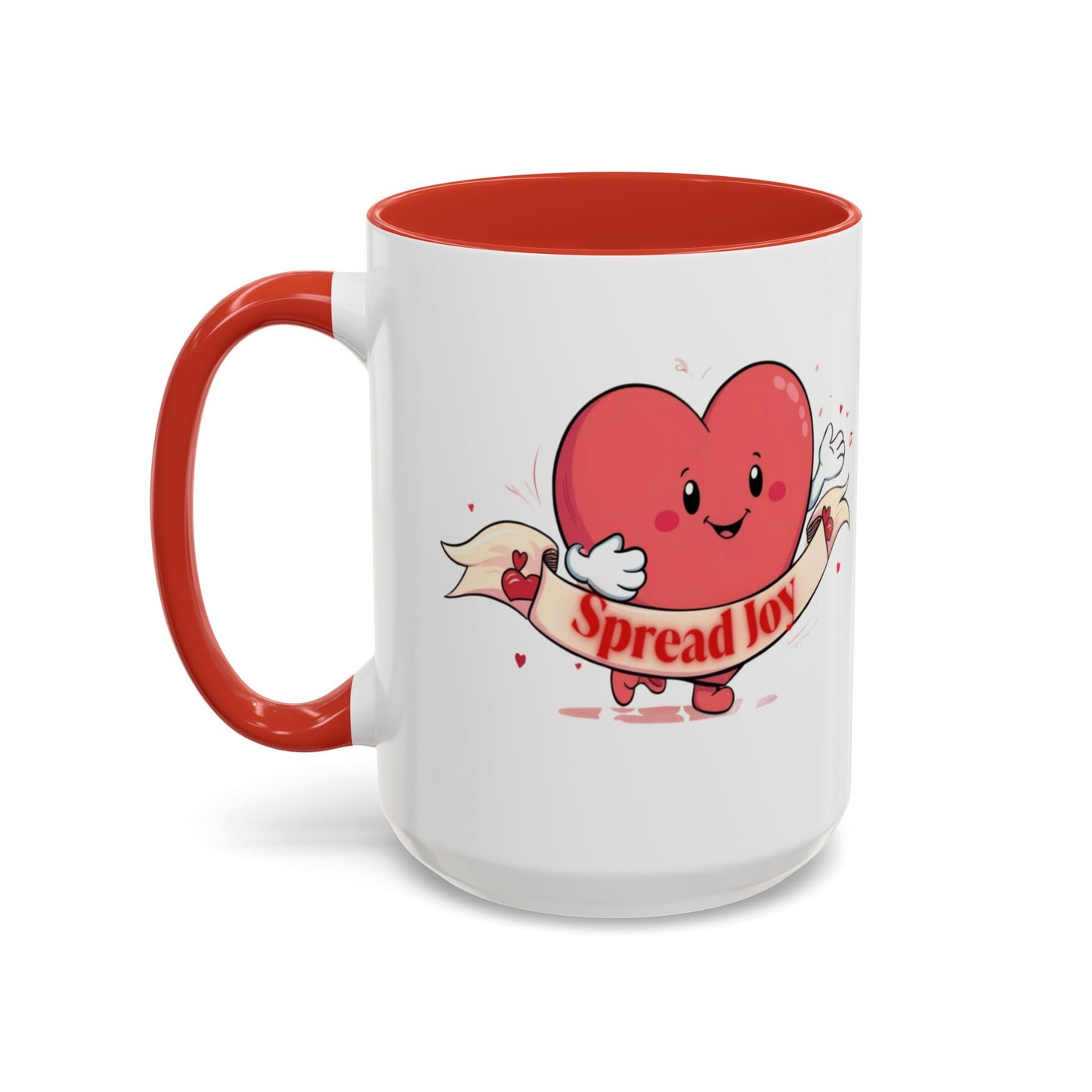 Spread Joy Valentine’s Accent Coffee Mug (11oz, 15oz)
