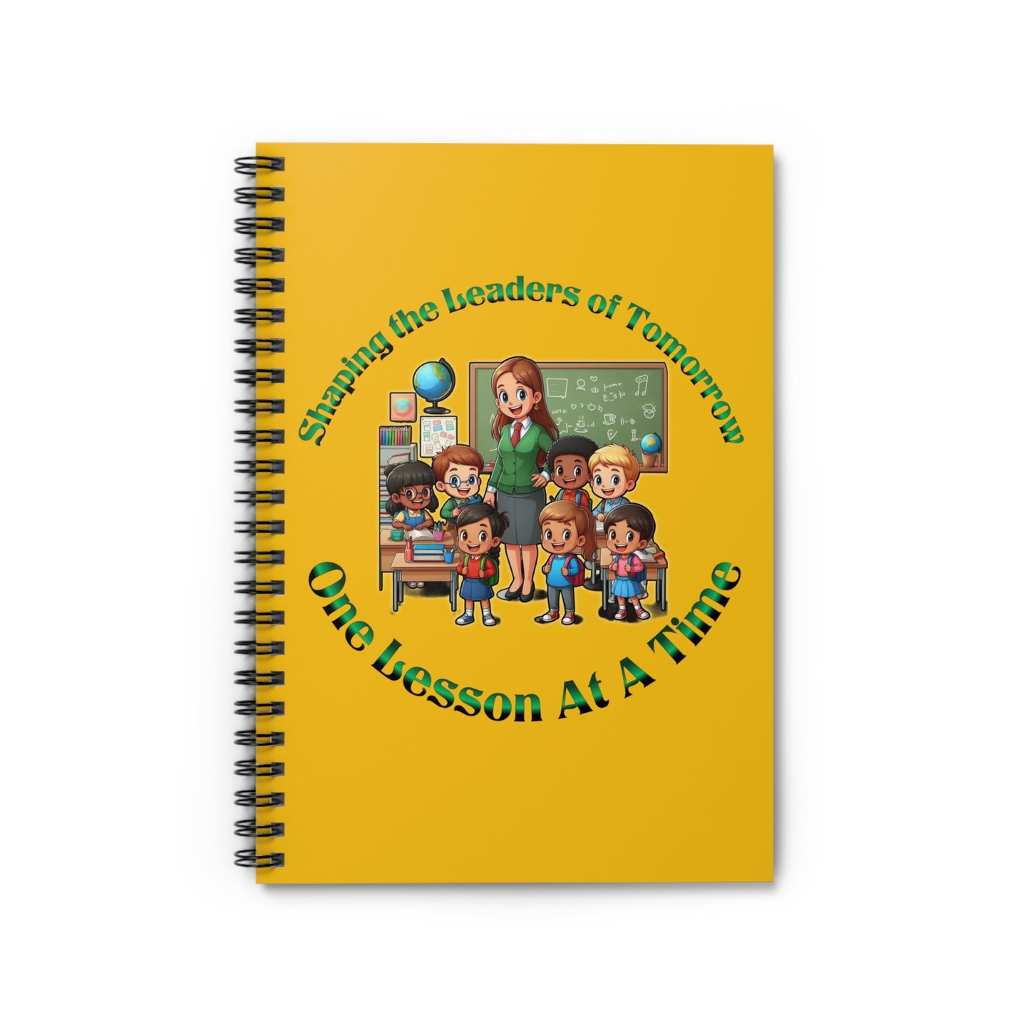 Shaping the Leaders of Tomorrow Yellow Spiral Notebook - Ruled Line