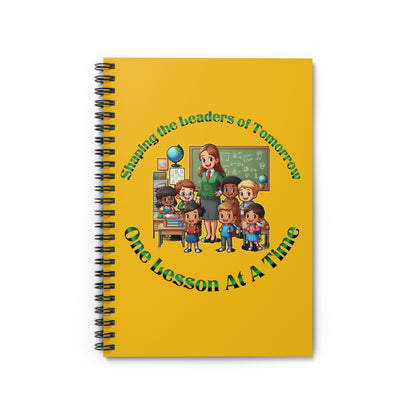 Shaping the Leaders of Tomorrow Yellow Spiral Notebook - Ruled Line