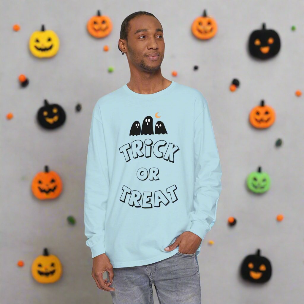 Adult Trick or Treat Long Sleeve Shirt Long Sleeve T-Shirt