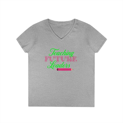 Teaching Future Leaders Ladies' V-Neck T-Shirt