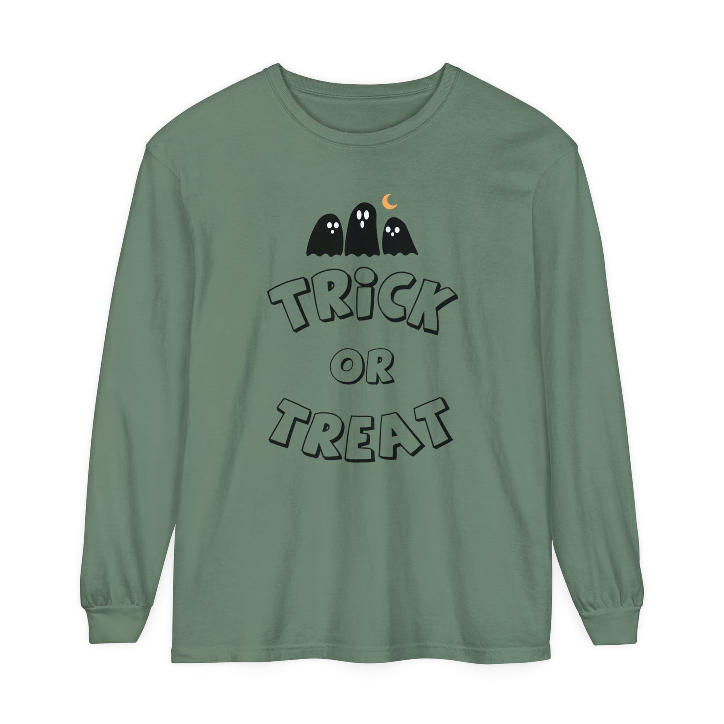 Adult Trick or Treat Long Sleeve Shirt Long Sleeve T-Shirt
