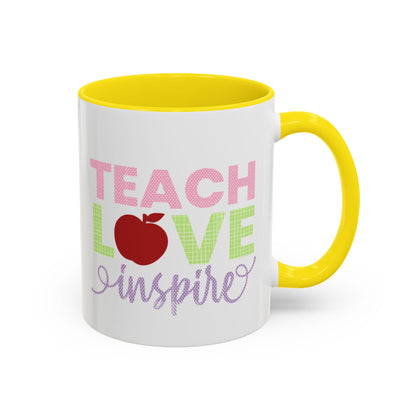 Teach Love Inspire Accent Coffee Mug