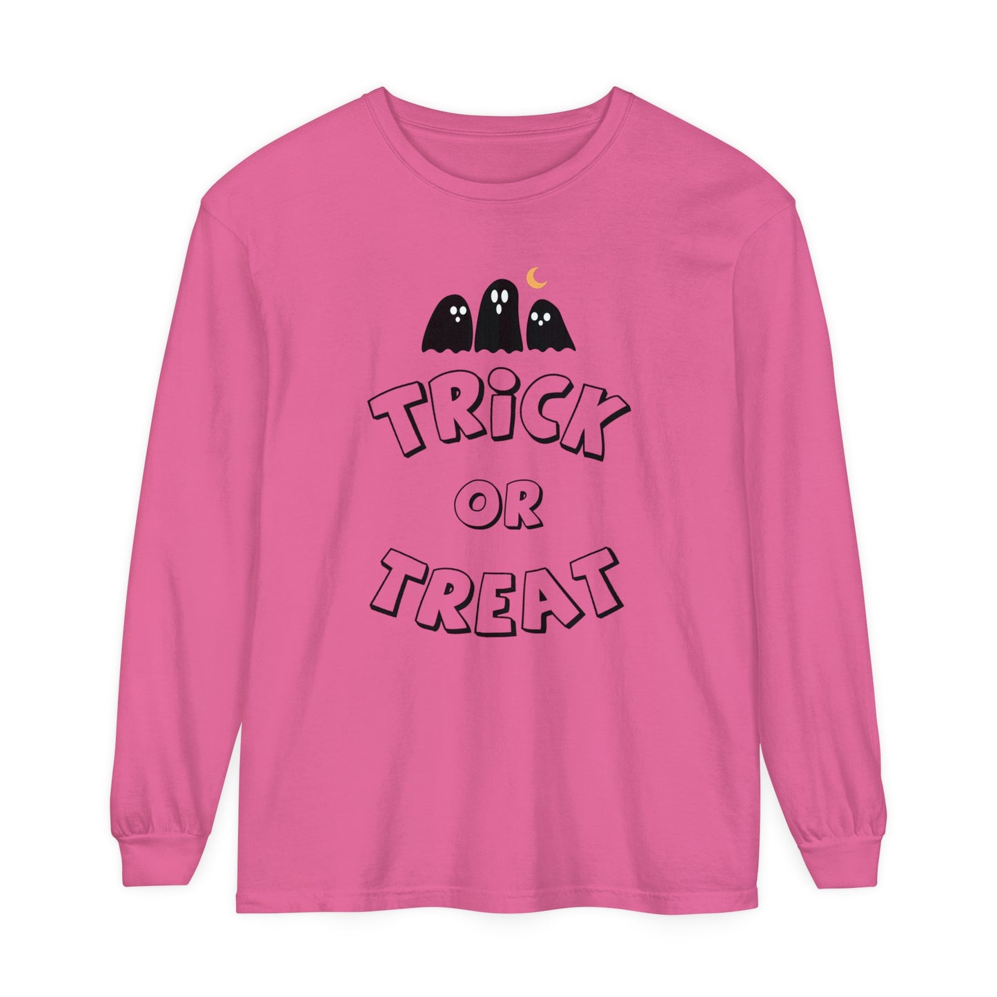Adult Trick or Treat Long Sleeve Shirt Long Sleeve T-Shirt