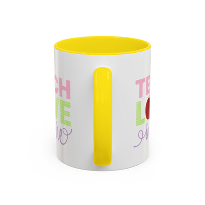 Teach Love Inspire Accent Coffee Mug