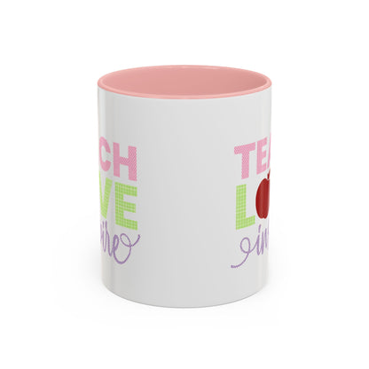 Teach Love Inspire Accent Coffee Mug