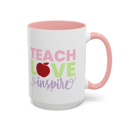 Teach Love Inspire Accent Coffee Mug